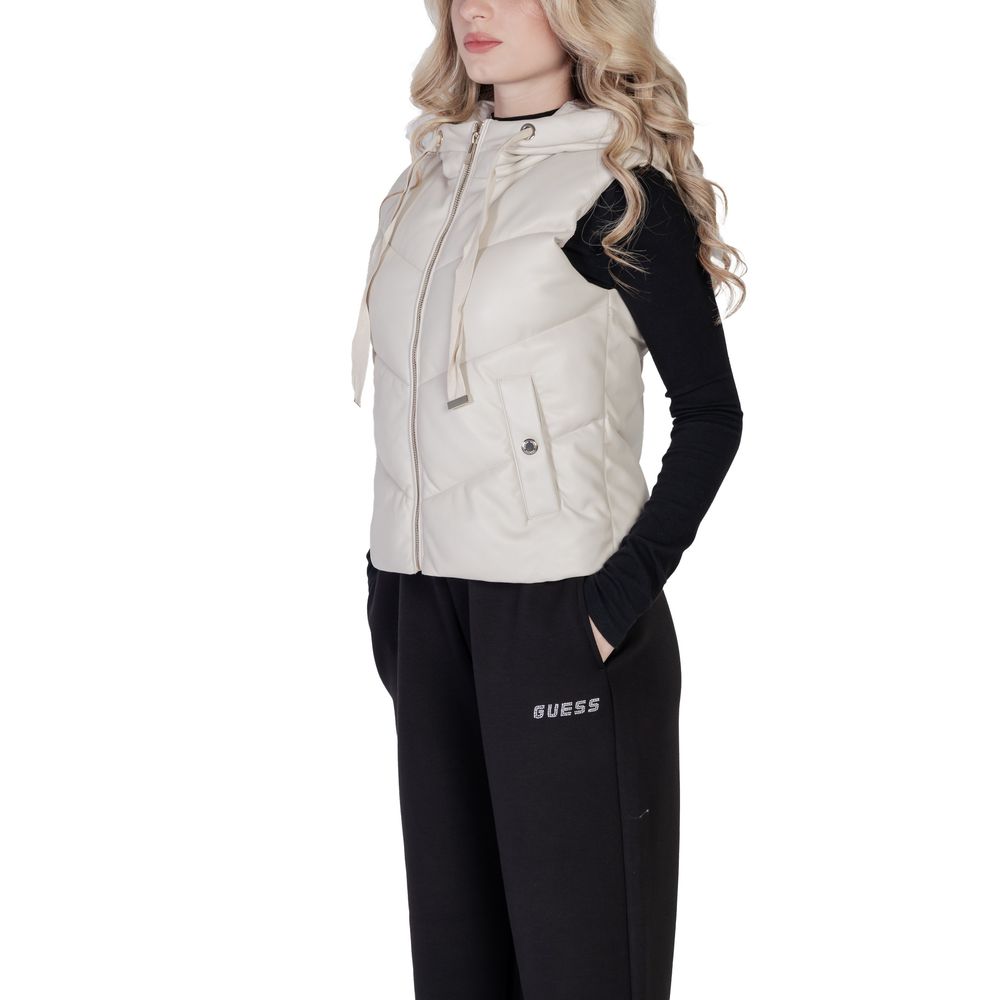 Morgan De Toi Cream Polyethylene Sleeveless Jacket