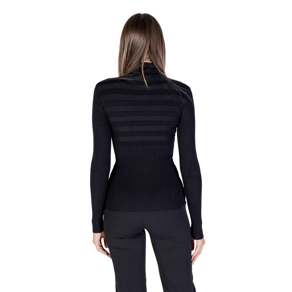 Morgan De Toi Black Viscose Turtleneck Sweater