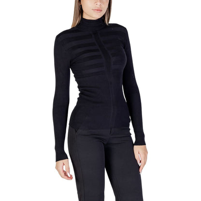 Morgan De Toi Black Viscose Turtleneck Sweater