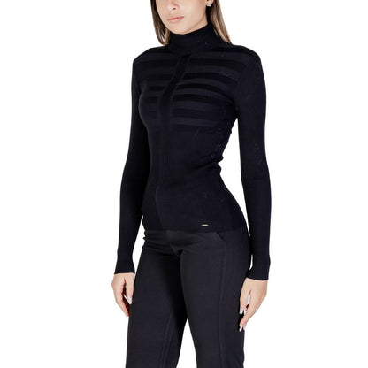 Morgan De Toi Black Viscose Turtleneck Sweater