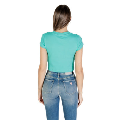 Calvin Klein Jeans Turquoise Cotton T-Shirt - Monogram Baby Tee
