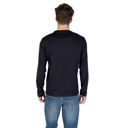 Armani Exchange Blue Cotton Long Sleeve T-Shirt for Men