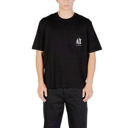 Armani Exchange Black Cotton Sportswear T-shirt