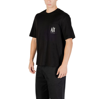 Armani Exchange Black Cotton Sportswear T-shirt