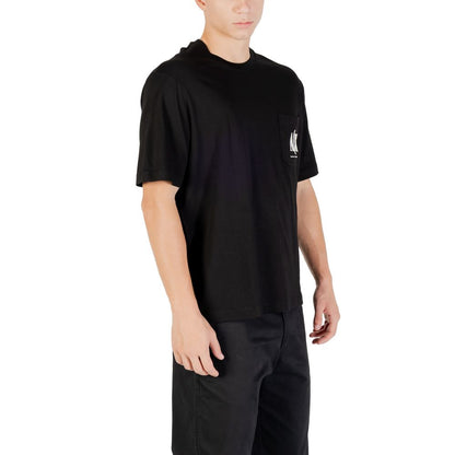 Armani Exchange Black Cotton Sportswear T-shirt