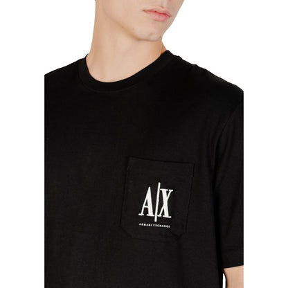 Armani Exchange Black Cotton Sportswear T-shirt