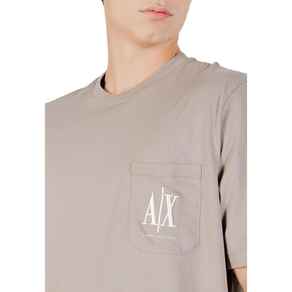 Armani Exchange Brown Cotton Sportswear T-Shirt