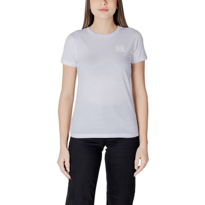 Armani Exchange White Cotton T-Shirt for Women