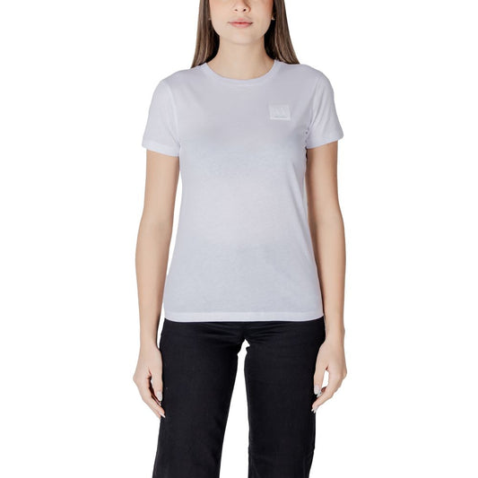 Armani Exchange White Cotton T-Shirt for Women