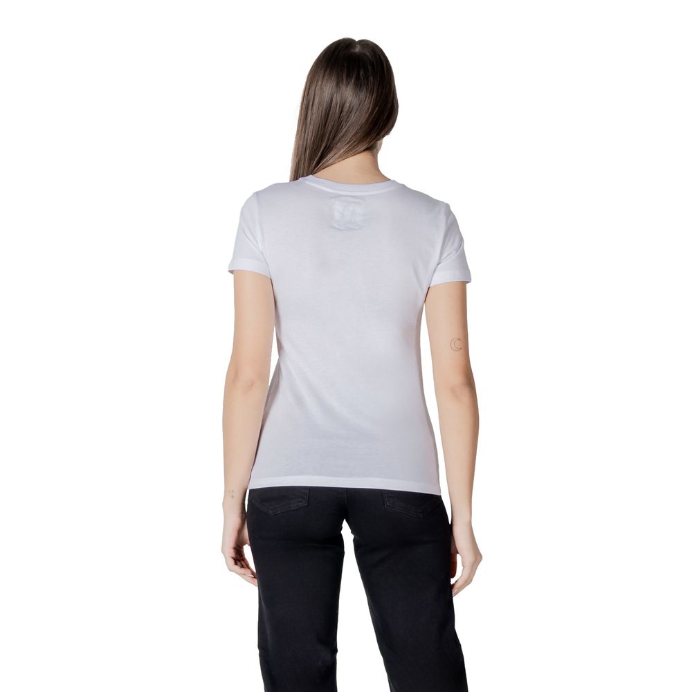 Armani Exchange White Cotton T-Shirt for Women