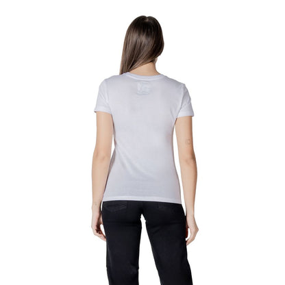 Armani Exchange White Cotton T-Shirt for Women