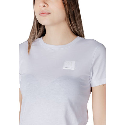 Armani Exchange White Cotton T-Shirt for Women