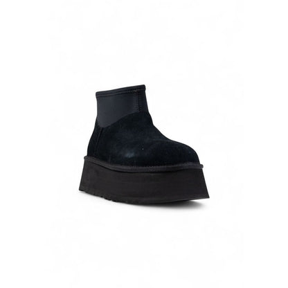UGG Classic Mini Dipper Black Suede Leather Ankle Boots