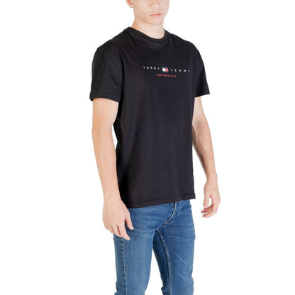 Tommy Hilfiger Jeans Black Recycled Cotton T-Shirt