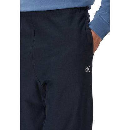 Calvin Klein Jeans PREMIUM TERRY MONOGR LV04RC279G Blue Cotton Joggers