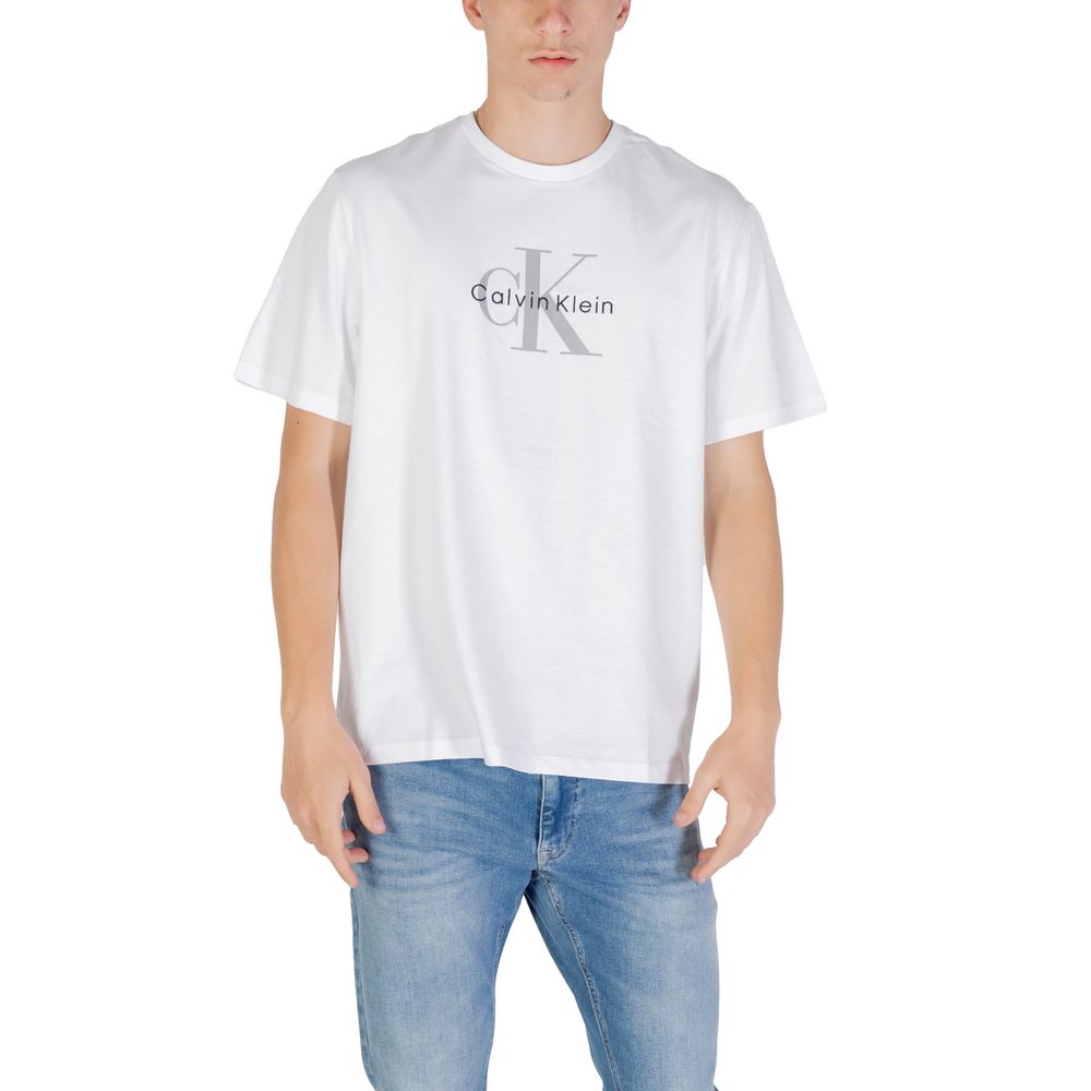Calvin Klein Jeans SS Hero Monologue Tee - White Cotton T-Shirt