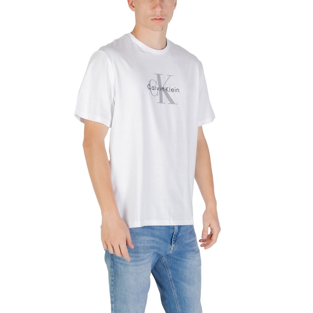 Calvin Klein Jeans SS Hero Monologue Tee - White Cotton T-Shirt