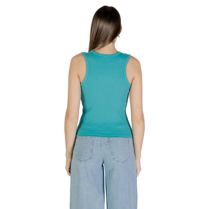 Calvin Klein Jeans Blue Cotton Top for Women