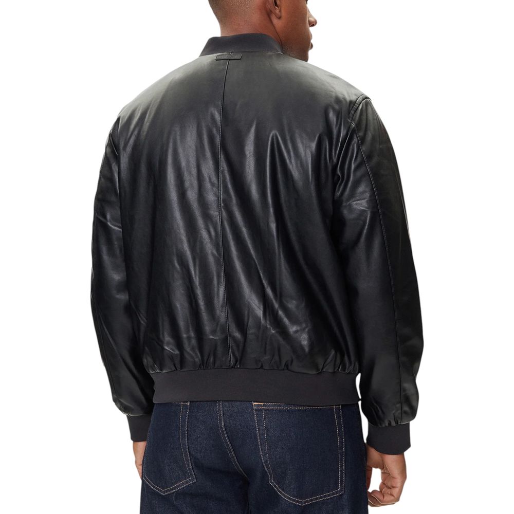 Calvin Klein Jeans Black Polyethylene Bomber Jacket