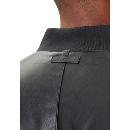 Calvin Klein Jeans Black Polyethylene Bomber Jacket