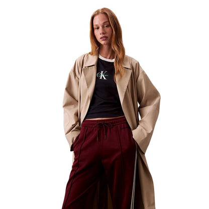 Calvin Klein Jeans Bordeaux Cotton Joggers
