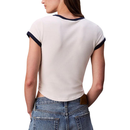 Calvin Klein Jeans Women's White Cotton Tank Top
