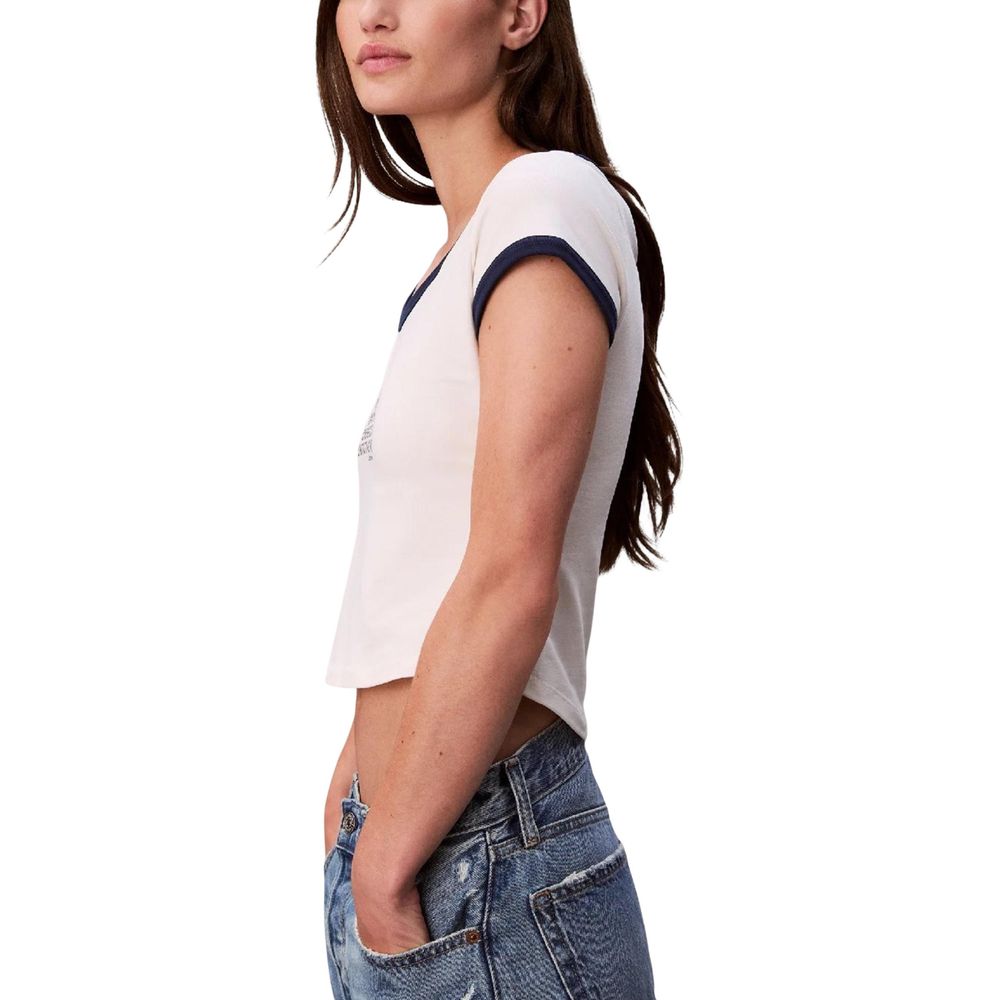 Calvin Klein Jeans Women's White Cotton Tank Top