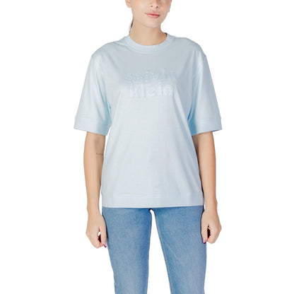 Calvin Klein Jeans Blue Cotton Oversized T-Shirt