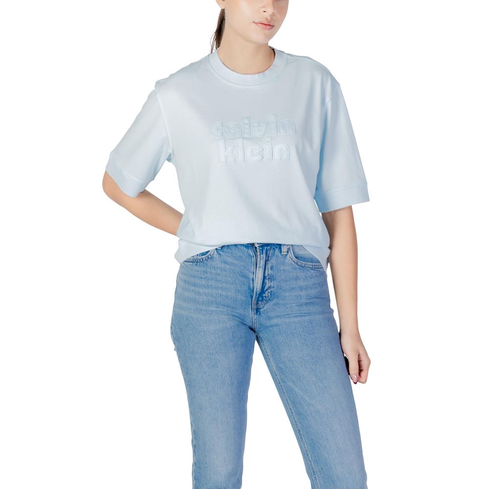 Calvin Klein Jeans Blue Cotton Oversized T-Shirt