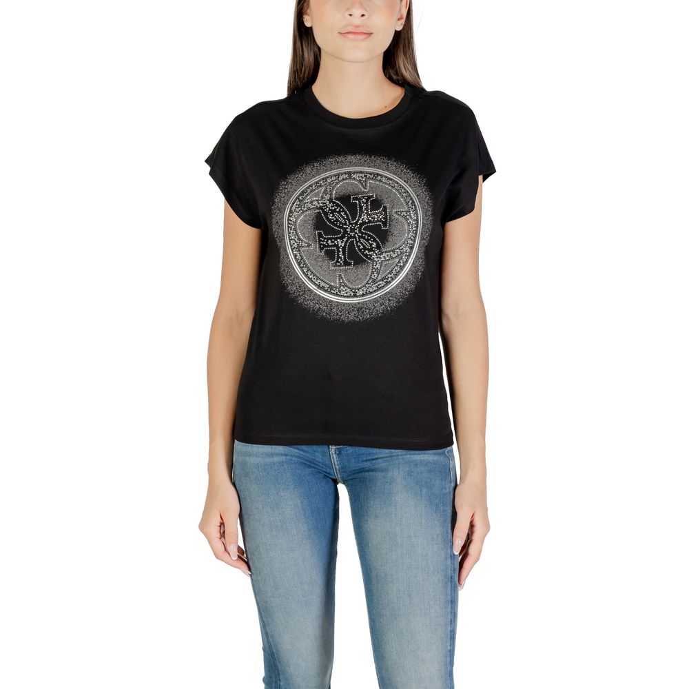 Guess Black Cotton T-Shirt - W5YI14 I3Z14