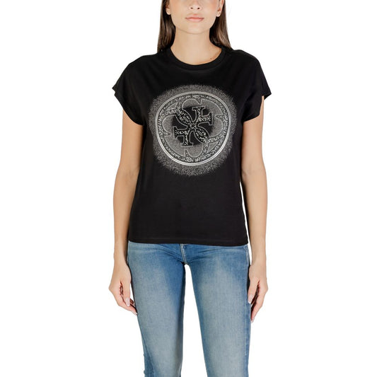 Guess Black Cotton T-Shirt - W5YI14 I3Z14