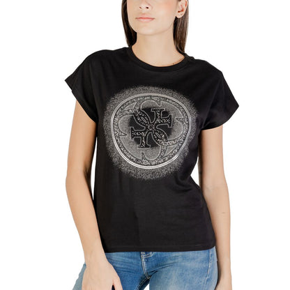 Guess Black Cotton T-Shirt - W5YI14 I3Z14