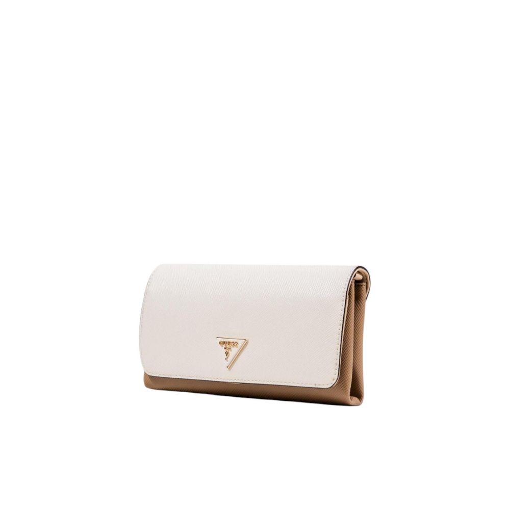 Guess Beige Polyethylene Clutch Bag - NOELLE II XBODY FLAP ORGANIZER
