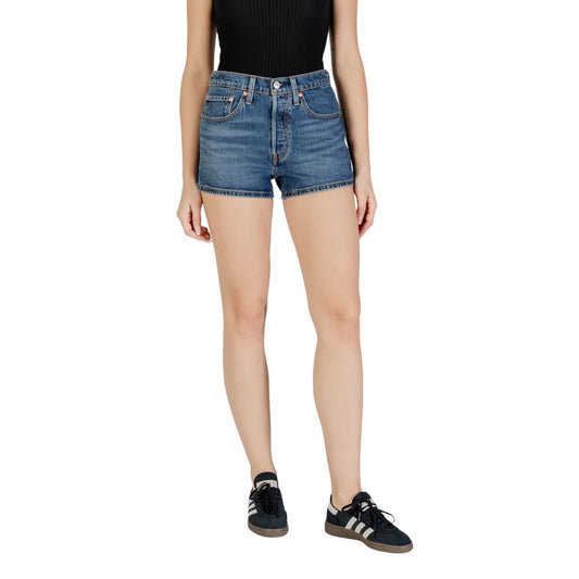 Levi's 501 ORIGINAL SHORT BROKEN Women's Blue Cotton Shorts