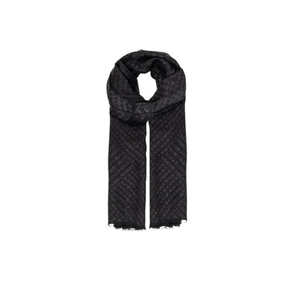 Armani Exchange Black Viscose Scarf for Men