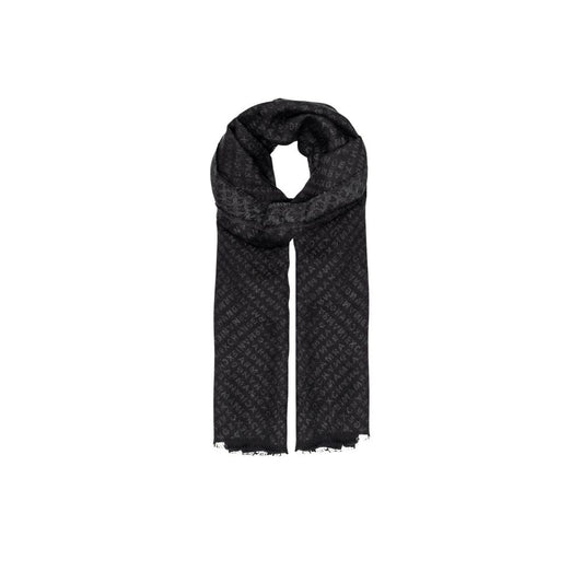 Armani Exchange Black Viscose Scarf for Men