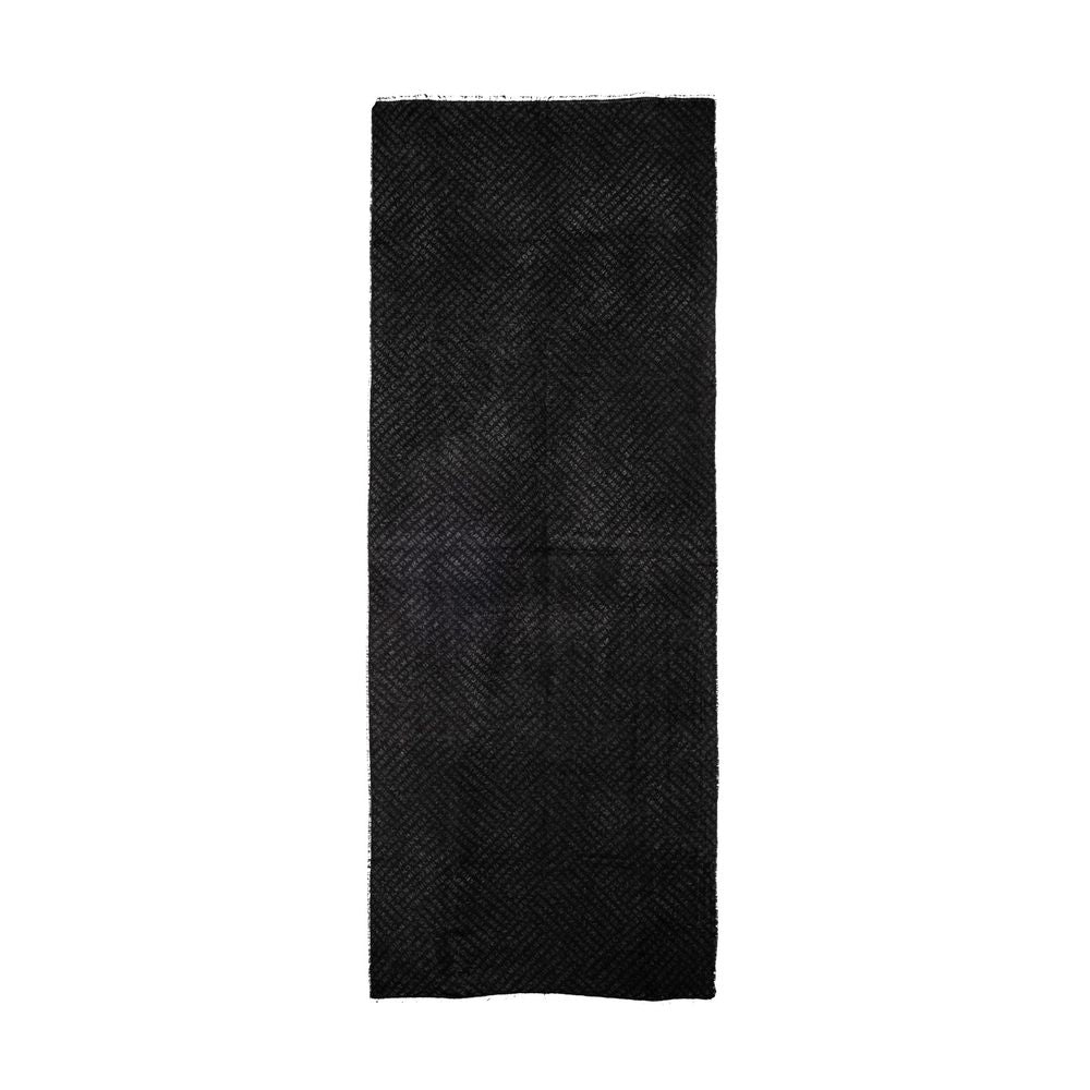 Armani Exchange Black Viscose Scarf for Men