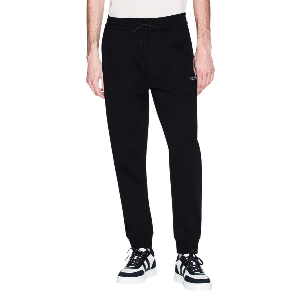 Armani Exchange Black Cotton Joggers