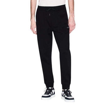Armani Exchange Black Cotton Joggers