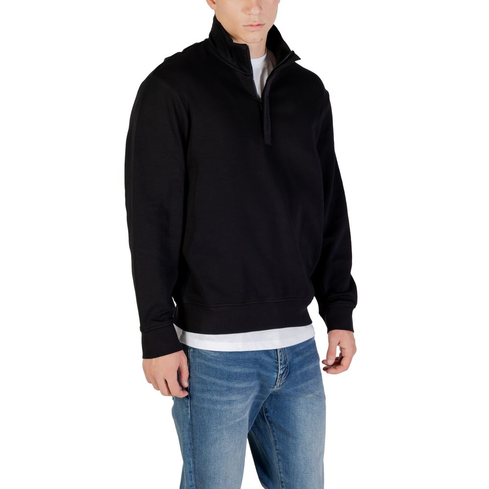 Armani Exchange Black Cotton Sweatshirt - Essential Urban Style
