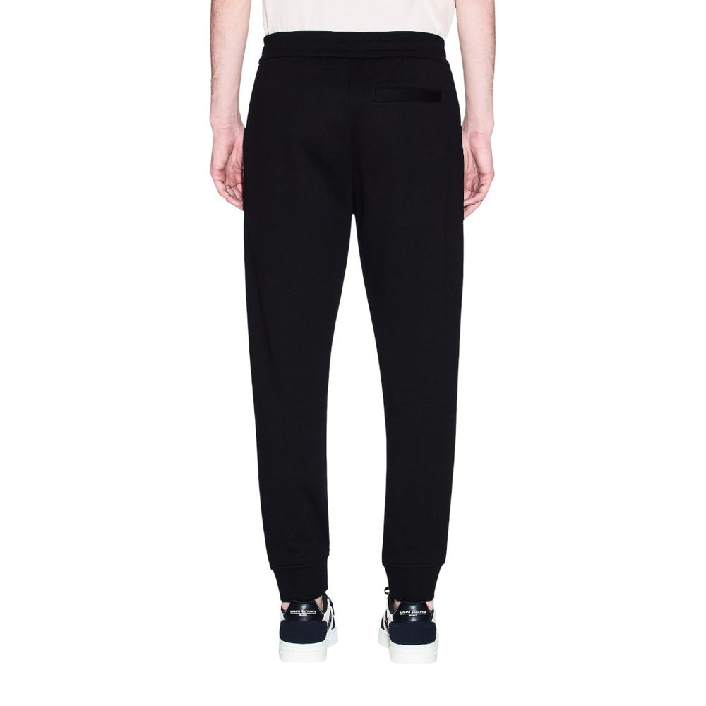 Armani Exchange Black Cotton Joggers