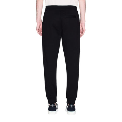 Armani Exchange Black Cotton Joggers
