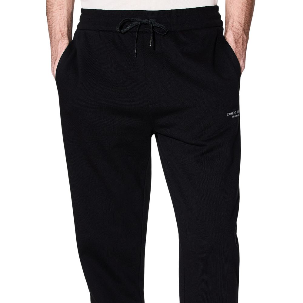 Armani Exchange Black Cotton Joggers