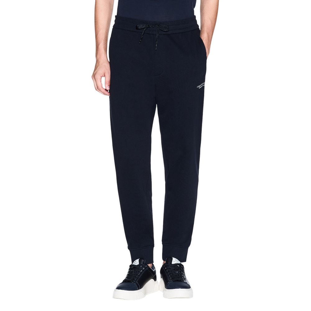 Armani Exchange Blue Cotton Joggers