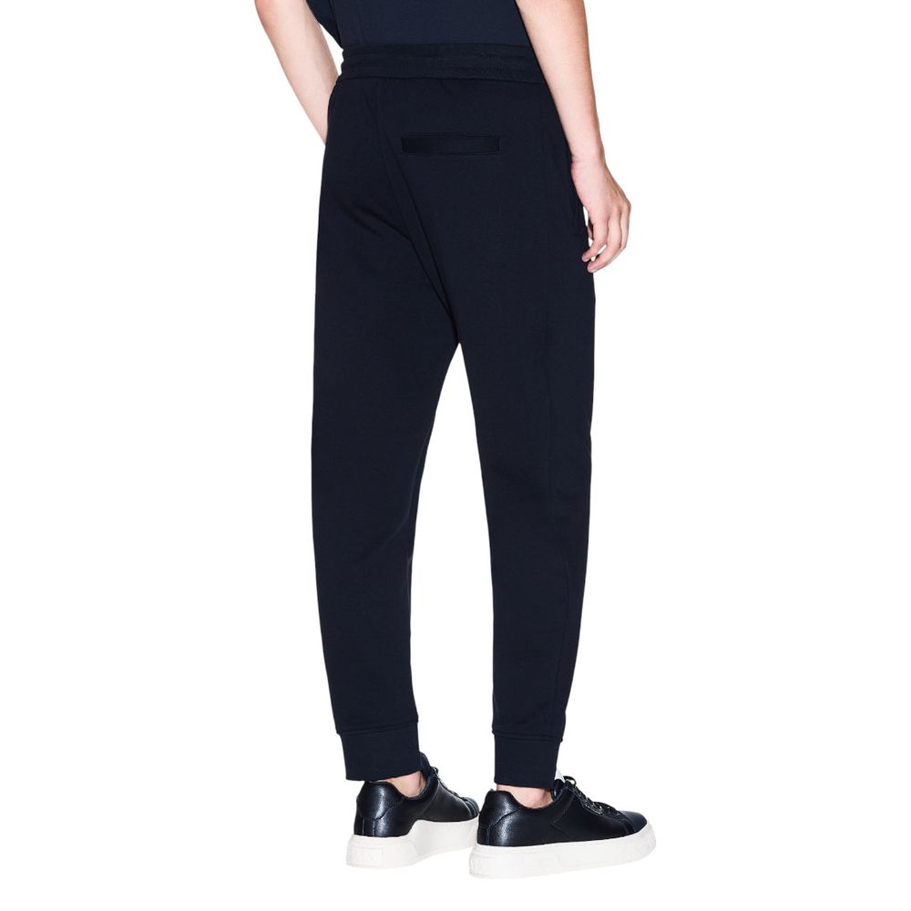 Armani Exchange Blue Cotton Joggers