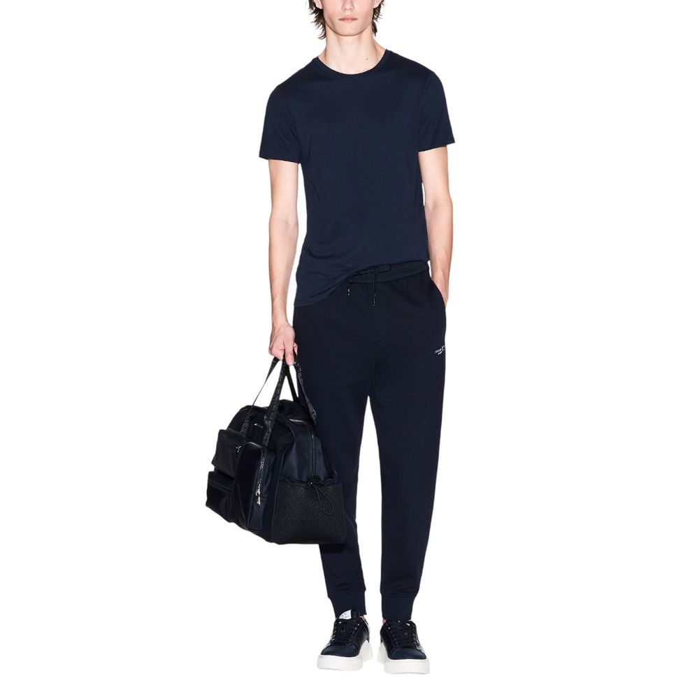 Armani Exchange Blue Cotton Joggers