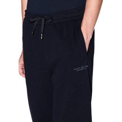 Armani Exchange Blue Cotton Joggers