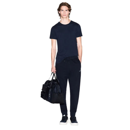 Armani Exchange Blue Cotton Joggers