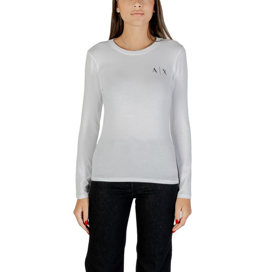 Armani Exchange Women's White Cotton T-Shirt