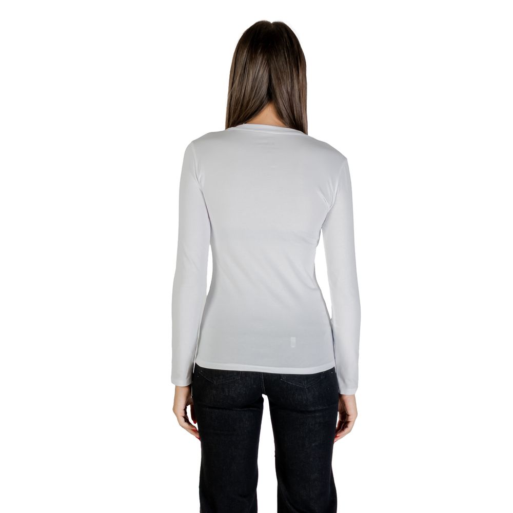 Armani Exchange Women's White Cotton T-Shirt